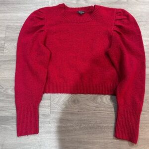 Wild Fable Vibrant Red Puff Sleeve Sweater